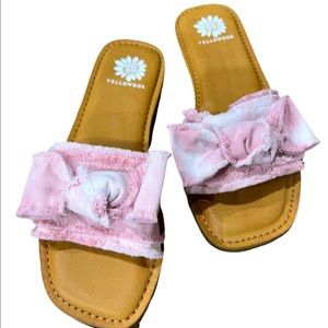 🌸NIB ULTRA CUSHION YELLOWBOX BLUSH WATERCOLOR SLIDE SANDALS! 10